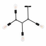 ΦΩΤΙΣΤΙΚΟ ΟΡΟΦΗΣ 4-ΦΩΤΟ LIGHTY HM7405.11 ΜΕΤΑΛΛΟ ΣΕ ΜΑΥΡΟ 57x5x52Υεκ. - Image 3