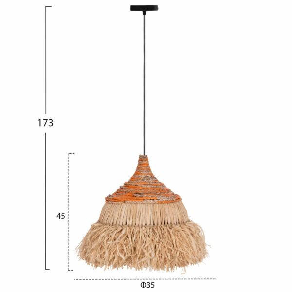 ΦΩΤΙΣΤΙΚΟ ΟΡΟΦΗΣ SIFO HM4714 ΚΑΠΕΛΟ ΙΝΕΣ SISAL & ΜΠΑΝΑΝΑΣ-ΦΥΣΙΚΟ & MIX Φ35x45Υεκ. - Image 2