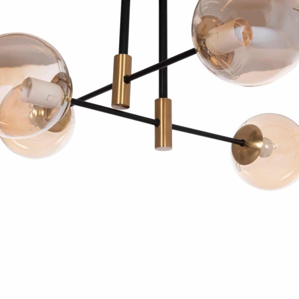 ΦΩΤΙΣΤΙΚΟ ΟΡΟΦΗΣ DREMP HM7409.11 ΤΕΤΡΑΦΩΤΟ ΜΑΥΡΟ-ΧΡΥΣΟ 68x68x36Υεκ. - Image 5