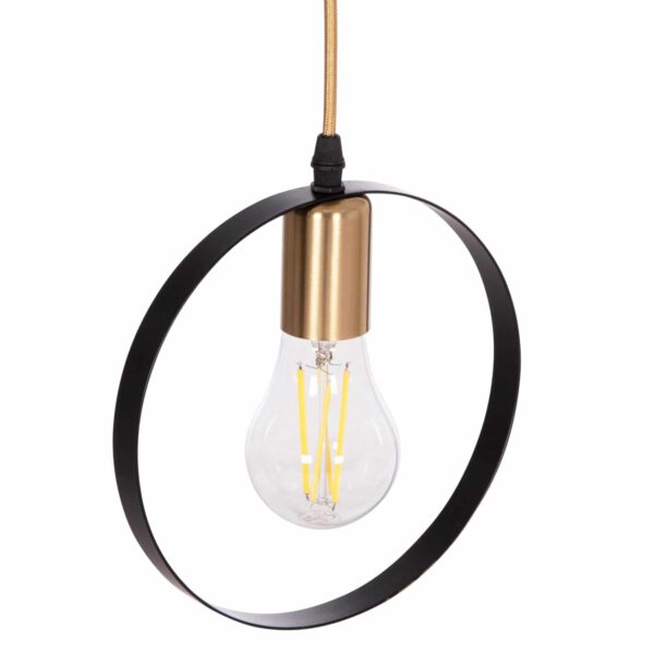 ΦΩΤΙΣΤΙΚΟ ΟΡΟΦΗΣ ΚΡΕΜΑΣΤΟ KRENT HM7425.11 ΜΑΥΡΟ-ΧΡΥΣΟ 20x4x125Υεκ. - Image 4