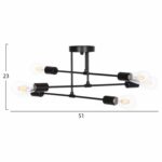 ΦΩΤΙΣΤΙΚΟ ΟΡΟΦΗΣ ΠΟΛΥΦΩΤΟ LIGHTY HM7427.11 ΜΕΤΑΛΛΟ ΣΕ ΜΑΥΡΟ 51x51x23Υεκ. - Image 2