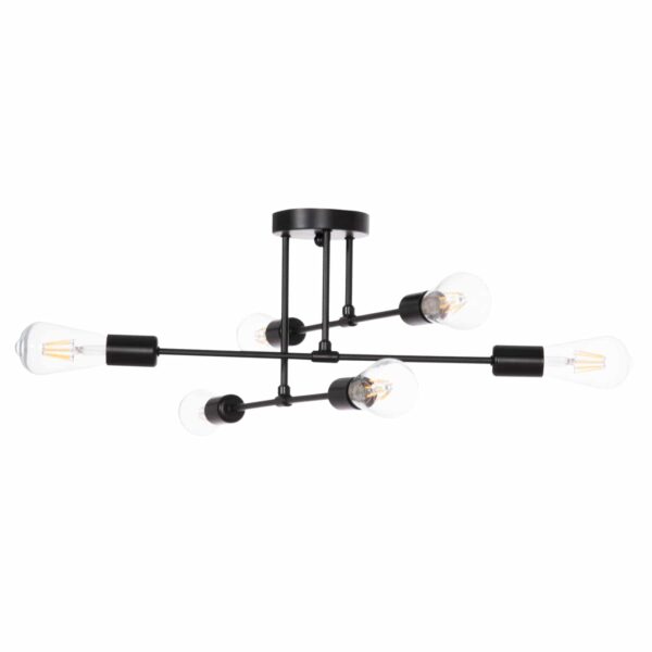 ΦΩΤΙΣΤΙΚΟ ΟΡΟΦΗΣ ΠΟΛΥΦΩΤΟ LIGHTY HM7427.11 ΜΕΤΑΛΛΟ ΣΕ ΜΑΥΡΟ 51x51x23Υεκ. - Image 3