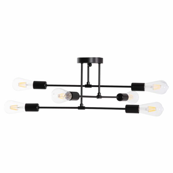 ΦΩΤΙΣΤΙΚΟ ΟΡΟΦΗΣ ΠΟΛΥΦΩΤΟ LIGHTY HM7427.11 ΜΕΤΑΛΛΟ ΣΕ ΜΑΥΡΟ 51x51x23Υεκ. - Image 4