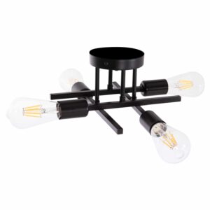 ΦΩΤΙΣΤΙΚΟ ΟΡΟΦΗΣ ΠΟΛΥΦΩΤΟ LIGHTY HM7428.11 ΜΕΤΑΛΛΟ ΣΕ ΜΑΥΡΟ 28x28x15Υεκ.