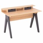 ΓΡΑΦΕΙΟ REXIN HM18290 ΜΕΛΑΜΙΝΗ ΣΕ SONAMA-ΓΚΡΙ 120x19-59x75-85,5ΥΥεκ.