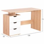 ΓΡΑΦΕΙΟ ΜΕ ΣΥΡΤΑΡΙΑ COLT HM18291 ΜΕΛΑΜΙΝΗ ΣΕ ΛΕΥΚΟ-SONAMA 120x53x75Υεκ. - Image 2