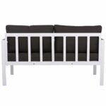 ΚΑΝΑΠΕΣ 2-ΘΕΣΙΟΣ SAFIYA HM5523.01 ΑΛΟΥΜΙΝΙΟ ΛΕΥΚΟ-ΑΝΘΡΑΚΙ ΜΑΞΙΛΑΡΙΑ 144x70x85Υεκ - Image 4