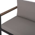 ΚΑΝΑΠΕΣ 2-ΘΕΣΙΟΣ SAFIYA HM5523.02 ΑΛΟΥΜΙΝΙΟ ΑΝΘΡΑΚΙ--ΓΚΡΙ ΜΑΞΙΛΑΡΙΑ 144x70x85Υεκ - Image 6