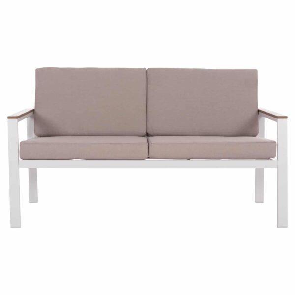 ΚΑΝΑΠΕΣ 2-ΘΕΣΙΟΣ SAFIN HM6279.01 ΑΛΟΥΜΙΝΙΟ ΛΕΥΚΟ-ΜΠΕΖ ΜΑΞΙΛΑΡΙΑ 140x70x77Υεκ - Image 3