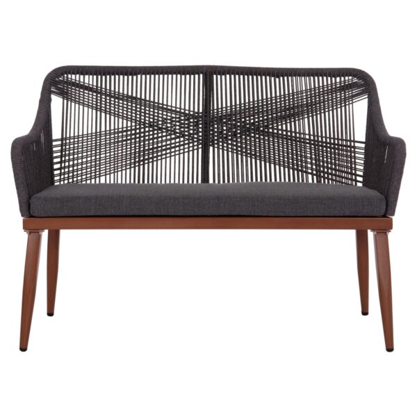 ΚΑΝΑΠΕΣ 2ΘΕΣΙΟΣ MYRTIA HM5550.11 AΛΟΥΜΙΝΙΟ ΚΑΦΕ--ΑΝΘΡΑΚΙ P.E. ΣΧΟΙΝΙ 123x61x90Υεκ - Image 3