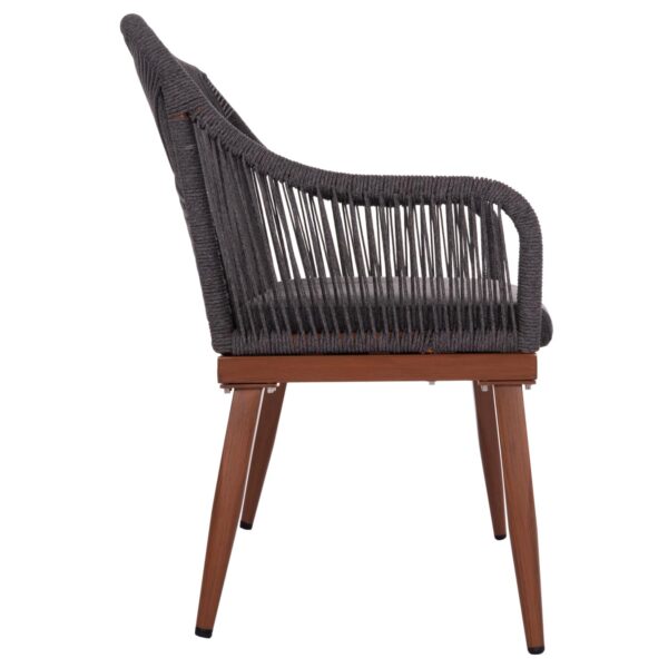 ΚΑΝΑΠΕΣ 2ΘΕΣΙΟΣ MYRTIA HM5550.11 AΛΟΥΜΙΝΙΟ ΚΑΦΕ--ΑΝΘΡΑΚΙ P.E. ΣΧΟΙΝΙ 123x61x90Υεκ - Image 4