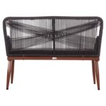 ΚΑΝΑΠΕΣ 2ΘΕΣΙΟΣ MYRTIA HM5550.11 AΛΟΥΜΙΝΙΟ ΚΑΦΕ--ΑΝΘΡΑΚΙ P.E. ΣΧΟΙΝΙ 123x61x90Υεκ - Image 6