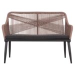 ΚΑΝΑΠΕΣ 2ΘΕΣΙΟΣ MYRTIA HM5550.12 AΛΟΥΜΙΝΙΟ ΑΝΘΡΑΚΙ--ΜΠΕΖ TESLIN ΣΧΟΙΝΙ 123x61x90Υεκ. - Image 3