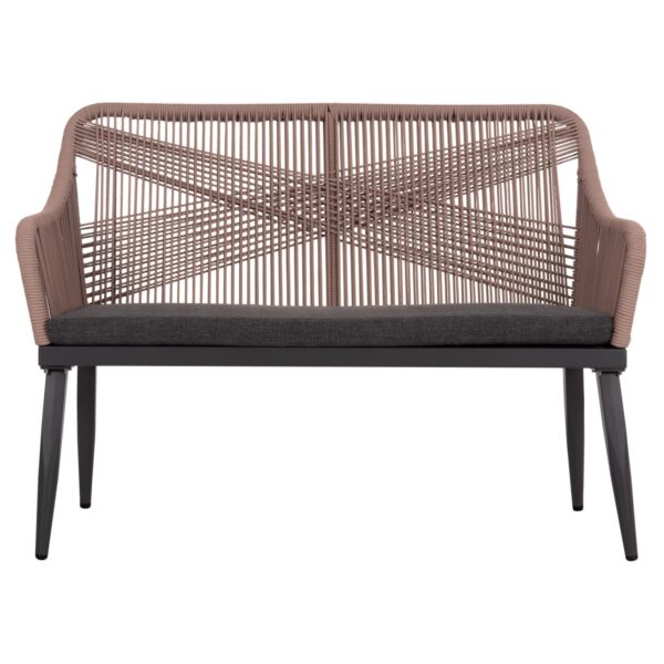 ΚΑΝΑΠΕΣ 2ΘΕΣΙΟΣ MYRTIA HM5550.12 AΛΟΥΜΙΝΙΟ ΑΝΘΡΑΚΙ--ΜΠΕΖ TESLIN ΣΧΟΙΝΙ 123x61x90Υεκ. - Image 3