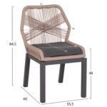 ΚΑΡΕΚΛΑ ΑΛΟΥΜΙΝΙΟΥ HOWARD HM5547.12 ΑΝΘΡΑΚΙ--ΣΧΟΙΝΙ ΜΠΕΖ 55,5x60x84,5Υεκ - Image 2