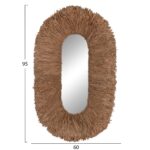 ΚΑΘΡΕΠΤΗΣ ΤΟΙΧΟΥ ΟΒΑΛ HM4711 ΠΛΑΙΣΙΟ ΙΝΕΣ ΣΙΖΑΛ ΣΕ ΧΡΩΜΑ ΦΥΣΙΚΟ 95x60x15(πάχος)εκ. - Image 2