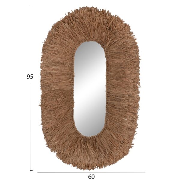 ΚΑΘΡΕΠΤΗΣ ΤΟΙΧΟΥ ΟΒΑΛ HM4711 ΠΛΑΙΣΙΟ ΙΝΕΣ ΣΙΖΑΛ ΣΕ ΧΡΩΜΑ ΦΥΣΙΚΟ 95x60x15(πάχος)εκ. - Image 2