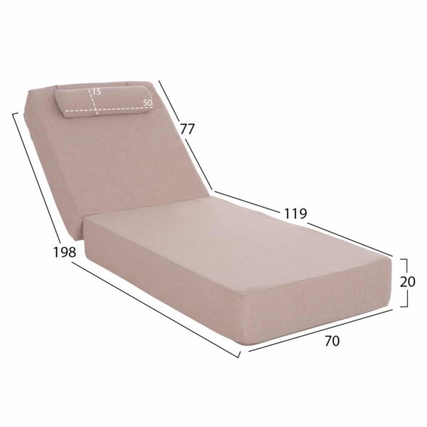 ΜΑΞΙΛΑΡΙ ΞΑΠΛΩΣΤΡΑΣ KIHEI HM21094.02 OLEFIN ΜΠΕΖ ΜΕ FOAM 198x70x20Υεκ - Image 2