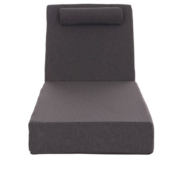 ΜΑΞΙΛΑΡΙ ΞΑΠΛΩΣΤΡΑΣ KIHEI HM21094.03 OLEFIN ΣΚΟΥΡΟ ΓΚΡΙ ΜΕ FOAM 198x70x20Υεκ - Image 5