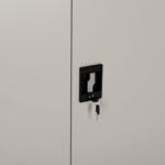 ΝΤΟΥΛΑΠΑ ΜΕΤΑΛΛΙΚΗ DURON HM21000 ΔΙΦΥΛΛΗ ΜΕ 5 ΑΠΟΘ.ΧΩΡΟΥΣ & ΠΟΔΙΑ- ΓΚΡΙ 90Χ40Χ190Yεκ - Image 4