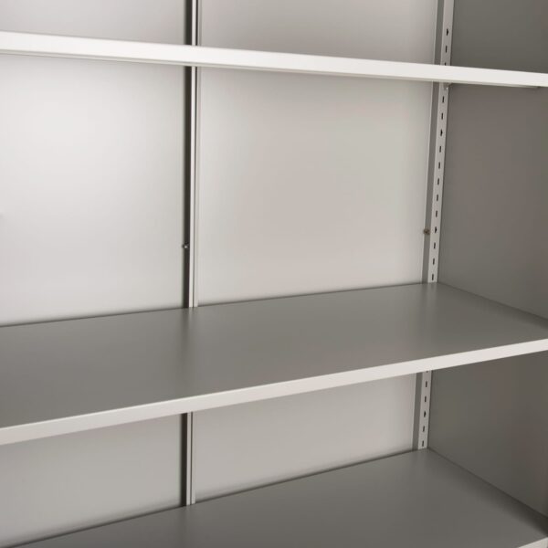 ΝΤΟΥΛΑΠΑ ΜΕΤΑΛΛΙΚΗ DURON HM21000 ΔΙΦΥΛΛΗ ΜΕ 5 ΑΠΟΘ.ΧΩΡΟΥΣ & ΠΟΔΙΑ- ΓΚΡΙ 90Χ40Χ190Yεκ - Image 6