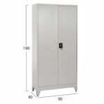 ΝΤΟΥΛΑΠΑ ΜΕΤΑΛΛΙΚΗ ΜΕ ΠΟΔΙΑ CLOD HM11998 2ΦΥΛΛΗ ΜΕ ΧΩΡΙΣΜΑ-ΑΝΟΙΧΤΟ ΓΚΡΙ 90Χ40Χ190Yεκ - Image 2