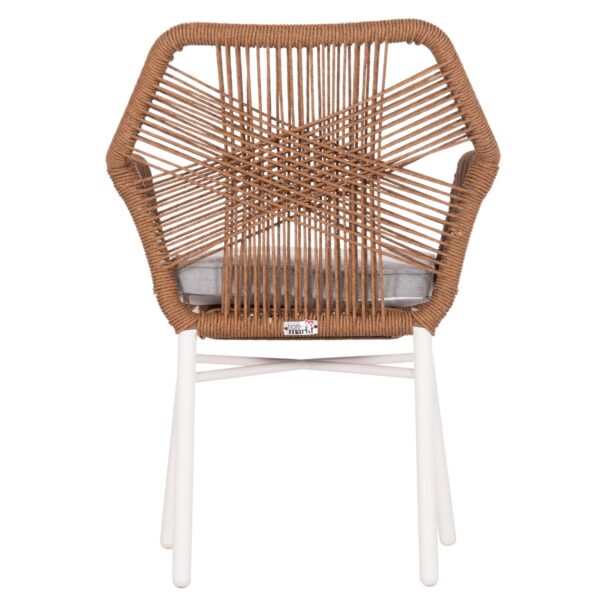 ΠΟΛΥΘΡΟΝΑ TOPIN HM6048.11 ΑΛΟΥΜΙΝΙΟ ΛΕΥΚΟ-P.E. RATTAN ΜΠΕΖ 59x63x81Υεκ - Image 6