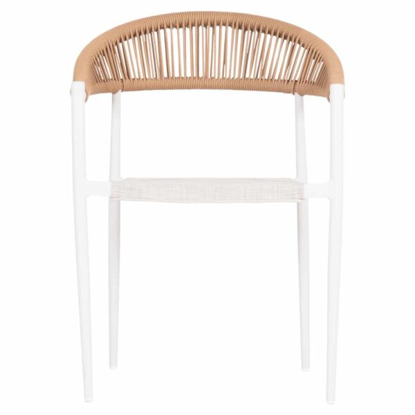ΠΟΛΥΘΡΟΝΑ BERG HM6284.01 ΑΛΟΥΜΙΝΙΟ & TEXTILENE ΛΕΥΚΟ--P.E.TWISTED RATTAN 55x56x79Υεκ - Image 3