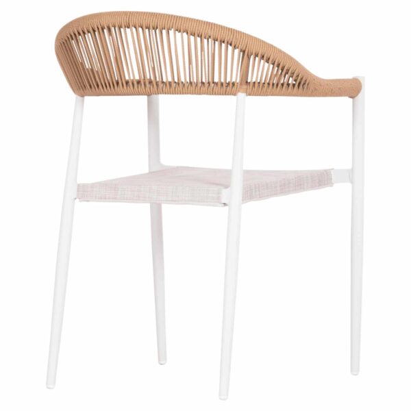 ΠΟΛΥΘΡΟΝΑ BERG HM6284.01 ΑΛΟΥΜΙΝΙΟ & TEXTILENE ΛΕΥΚΟ--P.E.TWISTED RATTAN 55x56x79Υεκ - Image 5
