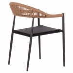 ΠΟΛΥΘΡΟΝΑ BERG HM6284.02 ΑΛΟΥΜΙΝΙΟ & TEXTILENE ΣΚΟΥΡΟ ΓΚΡΙ--P.E.TWISTED RATTAN 55x56x79Υεκ - Image 5