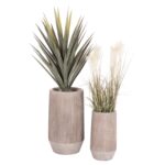 ΣΕΤ 2ΤΜΧ ΓΛΑΣΤΡΕΣ ΚΥΛΙΝΔΡΟΙ ΣΕΙΡΑ GARDENER HM4727 FIBERCLAY-ΧΡΩΜΑ CEMENT Φ35x64Υεκ