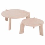 ΣΕΤ 2ΤΜΧ ΤΡΑΠΕΖΙΑ ΣΑΛΟΝΙΟΥ EQUIL HM9943.01 MDF ΜΕ ΜΕΛΑΜΙΝΗ-ΦΥΣΙΚΟ 66x66εκ + 87x87εκ - Image 3