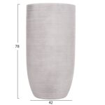 ΣΕΤ 3ΤΜΧ ΓΛΑΣΤΡΕΣ ΚΥΛΙΝΔΡΟΙ ΣΕΙΡΑ GARDENER HM4721 FIBERCLAY-ΧΡΩΜΑ CEMENT Φ42x78Υεκ - Image 3