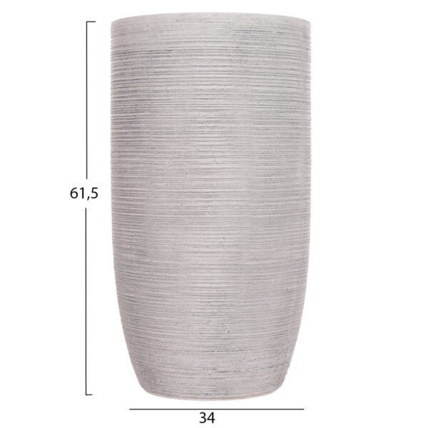 ΣΕΤ 3ΤΜΧ ΓΛΑΣΤΡΕΣ ΚΥΛΙΝΔΡΟΙ ΣΕΙΡΑ GARDENER HM4721 FIBERCLAY-ΧΡΩΜΑ CEMENT Φ42x78Υεκ - Image 4