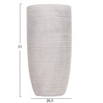 ΣΕΤ 3ΤΜΧ ΓΛΑΣΤΡΕΣ ΚΥΛΙΝΔΡΟΙ ΣΕΙΡΑ GARDENER HM4721 FIBERCLAY-ΧΡΩΜΑ CEMENT Φ42x78Υεκ - Image 5