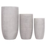 ΣΕΤ 3ΤΜΧ ΓΛΑΣΤΡΕΣ ΚΥΛΙΝΔΡΟΙ ΣΕΙΡΑ GARDENER HM4721 FIBERCLAY-ΧΡΩΜΑ CEMENT Φ42x78Υεκ - Image 6