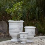 ΣΕΤ 3ΤΜΧ ΓΛΑΣΤΡΕΣ ΜΕ ΑΝΑΓΛΥΦΟ GARDENER HM4729 FIBERCLAY-ΣΕ ΥΠΟΛΕΥΚΟ Φ58x72.5Υεκ - Image 2