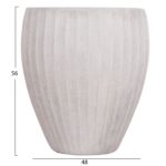 ΣΕΤ 3ΤΜΧ ΓΛΑΣΤΡΕΣ ΣΤΡΟΓΓΥΛΕΣ ΣΕΙΡΑ GARDENER HM4728 FIBERCLAY-ΧΡΩΜΑ CEMENT Φ48x56Υεκ - Image 2