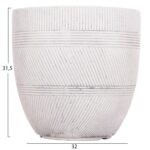 ΣΕΤ 4ΤΜΧ ΓΛΑΣΤΡΕΣ ΣΤΡΟΓΓΥΛΕΣ ΣΕΙΡΑ GARDENER HM4719 FIBERCLAY-ΧΡΩΜΑ CEMENT Φ44x43Υεκ - Image 5