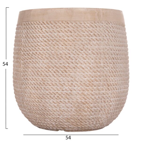 ΣΕΤ 4ΤΜΧ ΓΛΑΣΤΡΕΣ ΣΤΡΟΓΓΥΛΕΣ GARDENER HM4722 FIBERCLAY--IVORY CEMENT Φ54x54Υεκ - Image 3