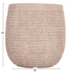 ΣΕΤ 4ΤΜΧ ΓΛΑΣΤΡΕΣ ΣΤΡΟΓΓΥΛΕΣ GARDENER HM4722 FIBERCLAY--IVORY CEMENT Φ54x54Υεκ - Image 4