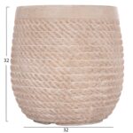 ΣΕΤ 4ΤΜΧ ΓΛΑΣΤΡΕΣ ΣΤΡΟΓΓΥΛΕΣ GARDENER HM4722 FIBERCLAY--IVORY CEMENT Φ54x54Υεκ - Image 5