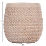 ΣΕΤ 4ΤΜΧ ΓΛΑΣΤΡΕΣ ΣΤΡΟΓΓΥΛΕΣ GARDENER HM4722 FIBERCLAY--IVORY CEMENT Φ54x54Υεκ - Image 6