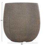 ΣΕΤ 4ΤΜΧ ΓΛΑΣΤΡΕΣ ΣΤΡΟΓΓΥΛΕΣ GARDENER HM4726 FIBERCLAY ΓΚΡΙΖΟΠΡΑΣΙΝΟ Φ52x55Υεκ - Image 4