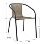 ΣΕΤ ΕΞΩΤ.ΧΩΡΟΥ 3ΤΜΧ LIMA HM21110 ΤΡΑΠΕΖΙ ΜΕ 2 ΠΟΛΥΘΡΟΝΕΣ- ΓΚΡΙ ΧΡΩΜΑ - Image 3