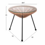 ΣΕΤ ΕΞΩΤ.ΧΩΡΟΥ 3ΤΜΧ ACAPULCO HM21111 ΤΡΑΠΕΖΙ & 2 ΠΟΛΥΘΡΟΝΕΣ ΣΕ ΜΑΥΡΟ-ΜΠΕΖ - Image 2