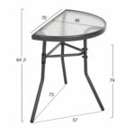 ΣΕΤ ΕΞΩΤ.ΧΩΡΟΥ 3ΤΜΧ LAURA HM21112 ΤΡΑΠΕΖΙ ΗΜΙΚΥΚΛΙΚΟ & 2 ΠΟΛΥΘΡΟΝΕΣ- ΓΚΡΙ - Image 2