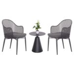 ΣΕΤ LOUNGE 3TMX ΕΞ.ΧΩΡΟΥ OREGO HM21106.01 ΑΛΟΥΜΙΝΙΟ ΣΕ ΣΚΟΥΡΟ ΓΚΡΙ