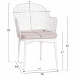 ΣΕΤ LOUNGE 3TMX ΕΞ.ΧΩΡΟΥ OREGO HM21107.02 ΑΛΟΥΜΙΝΙΟ & ΜΕΤΑΛΛΟ ΣΕ ΛΕΥΚΟ - Image 2