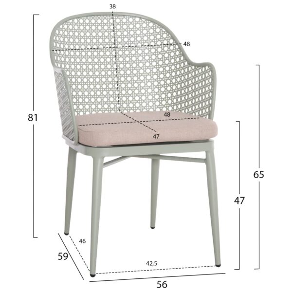 ΣΕΤ LOUNGE 3TMX ΕΞ.ΧΩΡΟΥ OREGO HM21107.06 ΑΛΟΥΜΙΝΙΟ & ΜΕΤΑΛΛΟ ΣΕ ΦΥΣΤΙΚΙ - Image 2